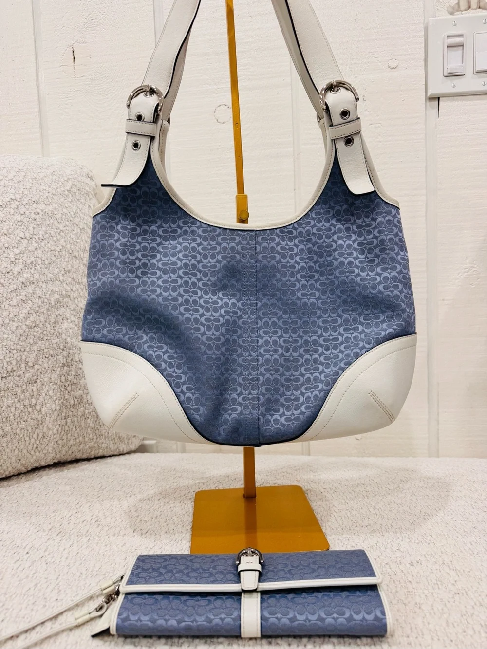 Vintage Coach Hobo Shoulder Bag with Matching Wallet